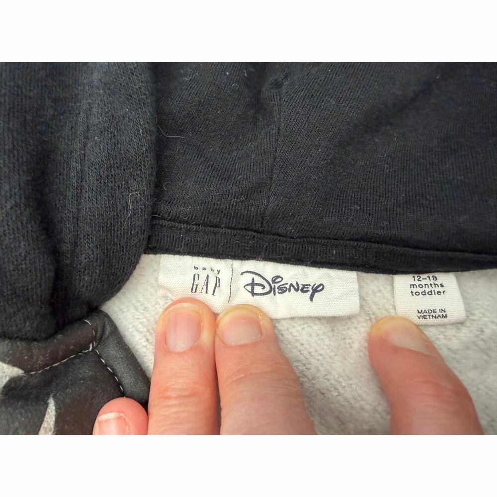 Disney Baby Gap Mickey Mouse Zip Hoodie 12-18M - Picture 2 of 3